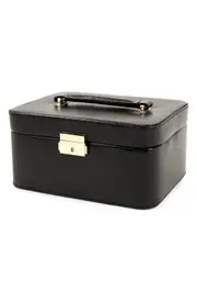 Bey-Berk Leather Jewelry Box in Black at Nordstrom One Size