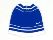 Nike Swoosh Blue & White Beanie Skull Cap Youth Boy's 4-7 NWT