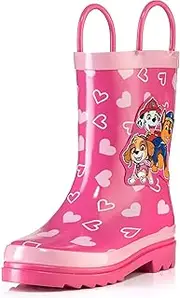 [Nickelodeon] Kids Girls' Paw Patrol Character Printed Waterproof Easy-On Rubber Rain Boots (Toddler/Little Kids)