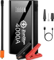 Car Battery Jump Starter 4000A 12V Jump Starter with Tyre Inflator Air Compress