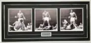 Muhammad Ali Vs Sonny Liston Signed Framed Boxing Memorabilia First Minute KO