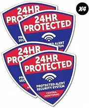 4X 24Hr Protected Security Sticker