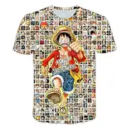One Piece Monkey D. Luffy Tony Tony Chopper T-shirt Cartoon Manga Anime 3D Harajuku Graphic Kawaii For Couple's Men's Women's Adults' Carnival Masquerade 3D Pr