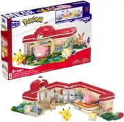 MEGA Pokemon Building Toy Kit: Forest Pokémon Center with 4 Action Figures - NEW