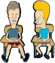 [Zen Monkey Studios] x Beavis and Butt-head In Class Collectible Enamel Pinset, Small, Zinc Iron, no