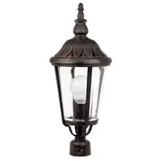 Lucca Round Post Top Lantern E27 in Brown/Bronze Superlux Lighting - DUP377-BR