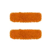 SOGA 2X 50x12 Orange Microfiber Flat Mop Floor Cleaning Pads Rotating Dust Remover