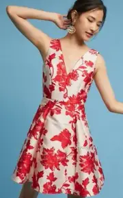 NEW Anthropologie Rose Relief Dress by Eva Franco Size 12 $228