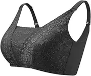 [HONGFSM] Mastectomy Bra Women Pocketed Bra Fake Breast Bras Wireless Comfort Full Coverage Bras For Silicone Breast Implants