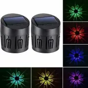 2PC Solar Fence Lights Outdoor Decorative,Solar Deck Lights,Outdoor Garden Steps Decoration Light,For Wall Patio Garden Yard Courtyard 7 Color Change