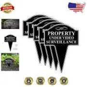 Handmade 10x14 Property Under Video Surveillance Sign - USA Crafted Security
