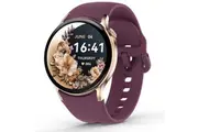 Bluetooth Smart Watch 1.43 Touch Screen Call Heart Rate Blood Pressure BT 5.3 Purple Gold Wine
