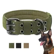 Durable Adjustable Heavy-duty Military Training Pet Collar for Medium, Large Dogs