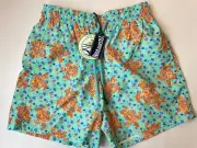 VILEBREQUIN Turquoise Blue Turtles Moorea Swim Trunks Bathing Shorts MEDIUM $395