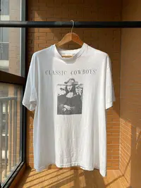 在飛比找Yahoo!奇摩拍賣優惠-Vintage Tee 90s Cowboys