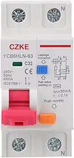 KAVJU 230V 50/60 HZ RCBO MCB 30mA Residual Current Circuit Breaker with Over Current and Leakage Protection 6/10/16/20/25/32/40 A(6A)