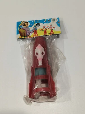 Vintage Cap Rocket Toy New NIP Spaceship Space Plastic Rocket Launch Bomb
