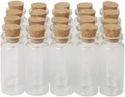 20pcs Mini Small Glass Bottles 12ml with Cork For Oils Sand Perfume Jar Gift