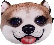 [CVUTOVO] Corgi Car Head Pillow Soft Neck Support Cushion for Drivers Breathable Travel Pillow for Comfortable Long Journeys Cute Car Interior Decoration