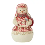 Jim Shore Heartwood Creek Nordic Noel - Snowman with Noel Sign