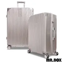 在飛比找Yahoo奇摩購物中心優惠-MR.BOX 威爾 28吋PC+ABS鏡面拉鍊行李箱 旅行箱