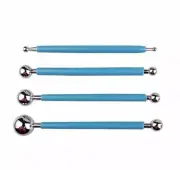 4 pcs/sets Portable Clay Sculpting Tool Set Stainless Steel Ball Moulding Tools