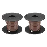 18AWG Gauge Stranded Hook-Up Wire PVC Tinned Copper Wire Spool 10m/33ft Brown