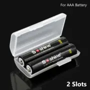 Semi-Translucent AA/AAA Battery Case Holder Battery Storage Box with Cover for A