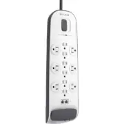 Belkin BV112230-08 12-outlet Surge Protector with 8 ft Power Cord with Cable/