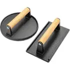 Heavy-Duty Cast Iron Smash Burger Press, Smash Burger Press Flat for Hamburgers