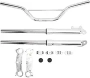 NDNCZDHC 22mm Motorcycle Handlebar with Front Fork Shock Absorber Set Metal Alloy Replacement for Apollo Motocross Mini Dirt Pit Bike