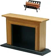 ERINGOGO 1 Set Mini Fireplace Pile Fireplace Model Doll House Fireplace Micro Scene Model Furniture Model Micro Scene Fireplace Wood