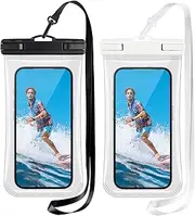 Razobws Pack of 2 Waterproof Mobile Phone Case, IPX8 Travel Gadgets and Holiday Must Haves Waterproof Bag for Travel Swimming, Mobile Phone Case Waterproof for iPhone 15 14 13 12 Pro Max Galaxy