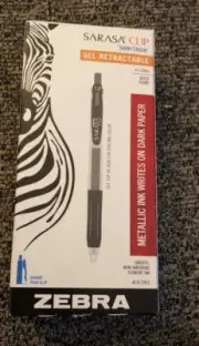 Zebra Pen Sarasa Clip Retractable 12 Pens, Bold Point, 1.0Mm, Metallic Gel Ink