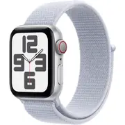 Apple Watch SE 40mm Silver Aluminium Case GPS + Cellular Sport Loop (Blue Cloud) [2024]
