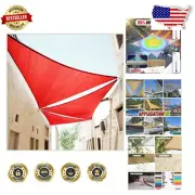 Luxury 18' Red Triangle Shade Sail: 190 GSM Virgin HDPE for Ultimate Durability