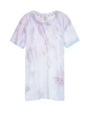 VICTORIAS SECRET PINK RINGER TEE PLUM TIE DYE SIZE S NIP