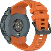 VeveXiao Breathable Sport Band Compatible With Garmin Instinct 3 solar 45mm Strap, 22mm Quick Release Sport Silicone Bracelet Watch Strap instinct 3 Amoled 45mm Replacement Bands (Dark Orange)