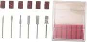 LIFKOME 6Pcs Manicure Pedicure Nail Bits Set with Sanding Bands Diamond Material for Electric Nail File Durable Grinding and Polishing Tools for Professional Nail Care