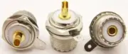 SO-239/ UHF. Female, 1 Hole Panel Mount, Teflon/Gold /Nickel, - Quality Counts