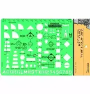 Berol Rapidesign Template - Architectural Detailer - 1/4" Scale - R-24