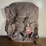 Paul Richard Canvas Leather Backpack NWT