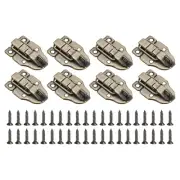 8 Pcs Duck-billed Hasp Lock, Retro Box Toggle Latch with Padlock Hole, Bronze