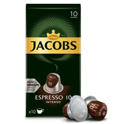 Jacobs ESPRESSO 10 - Intenso Coffee Pods Nespresso 10 capsules