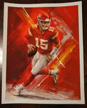 Patrick Mahomes 2021 Chiefs Robert Bruno Super Bowl Art Print Signed #3/50