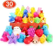 Squishies, 30 Pack Mochi Squishy Toys - Kawaii Cat Squishys Slow Rising Animals