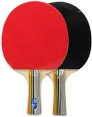Ping Pong Paddles Table Tennis Set with Carry Bag - 2 Table Tennis Bats + 3 Ping Pong Balls for Trainers, Amateurs, Beginners,Expert ZSMMFDB (Size : Long Handle)