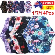 1-14X Women Menstrual Pads Reusable Panty Liners Sanitary Bamboo Washable Cloth