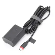 Type-C to NP FZ100 Power Adapter Dummy Battery for A1 A7C A7III A7RIII A7SIII