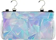 Amooorous Bedside Caddies Hanging Bag Organizer for Bunk and Hospital Beds,Dorm Rooms Bed Rails Laser Style Fantasy Crystal